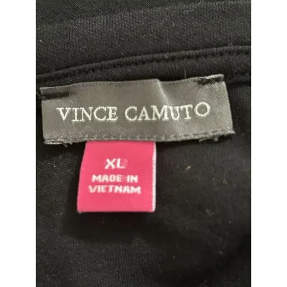 Vince Camuto Womens Size XL Black Flutter Sleeve Shirt Blouse Top - Picture 3 of 4